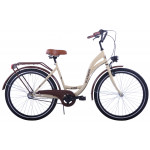 Mestský bicykel 28" Kozbike K23 3 prevodový Krémovo - hnedý
